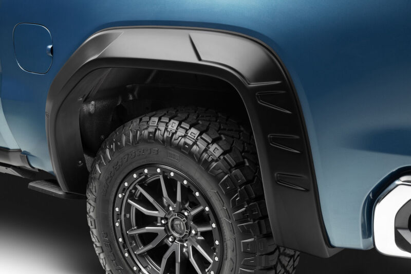 GMC Sierra 1500 Fender Flares - Husky Liners - DRT Style, Smooth Finish - Black - `19-`24